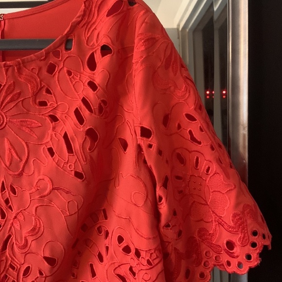 BEBE top size S women’s top. Bright poppy colored. - Picture 3 of 6